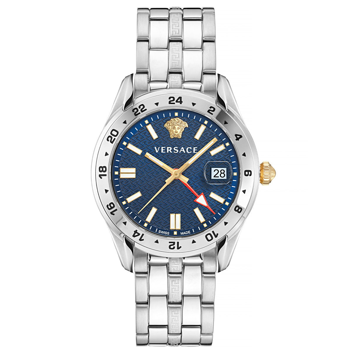 Versace Greca Time Gmt VRSCVE7C00523 Unisex Watch