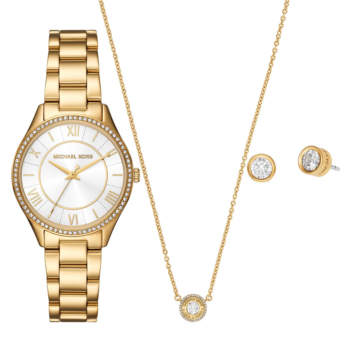 Michael Kors MK4849SET Kadın Kol Saati Kolye ve Küpe Seti