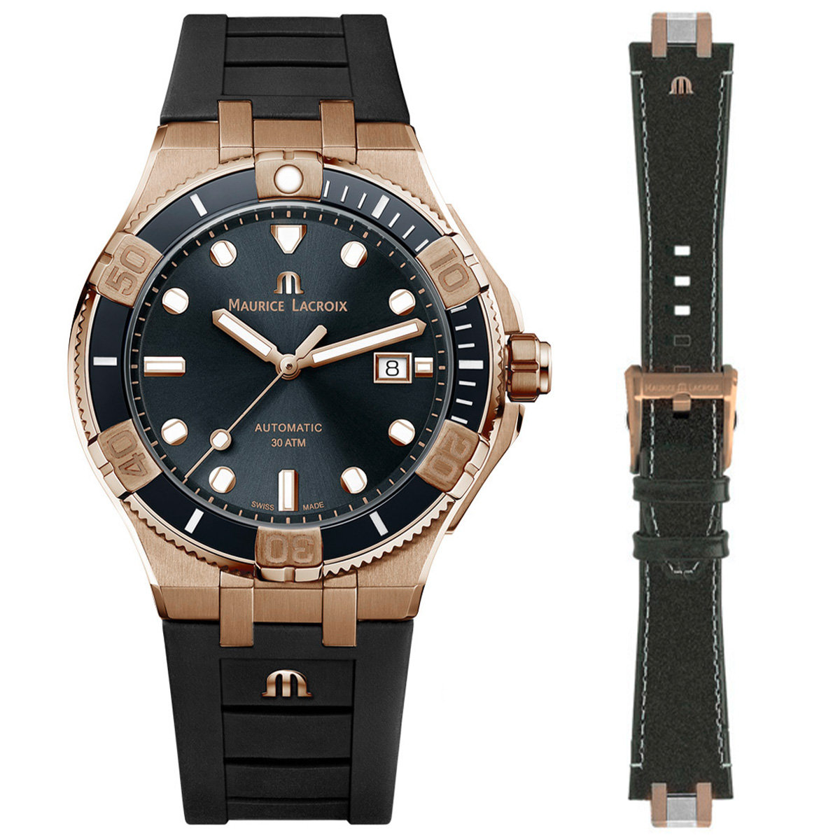 Locoモコ　オーダー品 Maurice Lacroix ML-AI6058BRZ0B330-2 Erkek Kol Saati ve Yedek