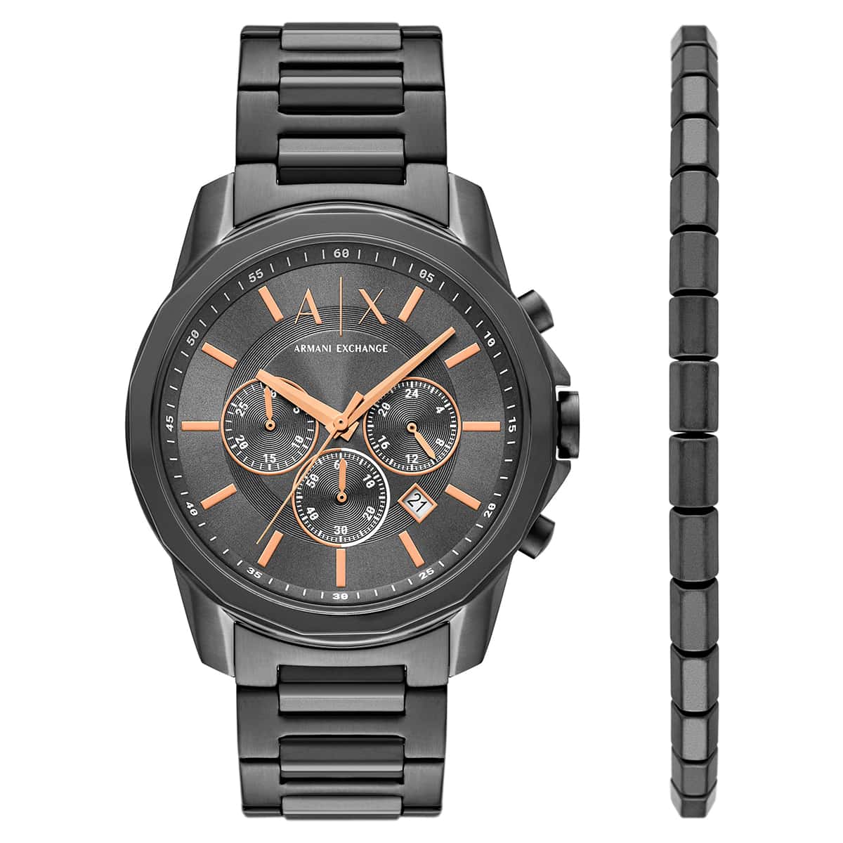 Armani Exchange AX7170SET Erkek Kol Saati ve Bileklik Seti