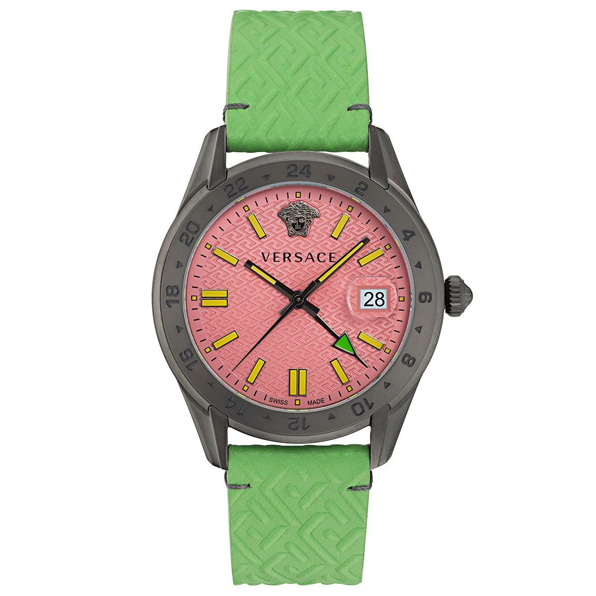 Versace Greca Time Gmt VRSCVE7C00323 Unisex Watch